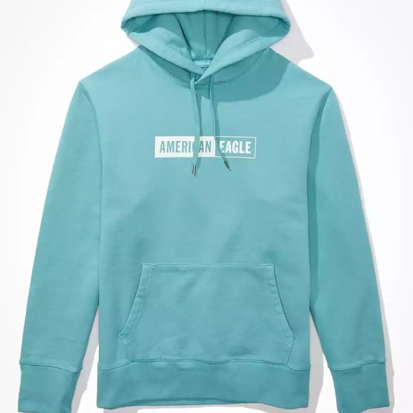 AE Vintage Fleece Graphic Hoodie Teal - Picture 2 of 5